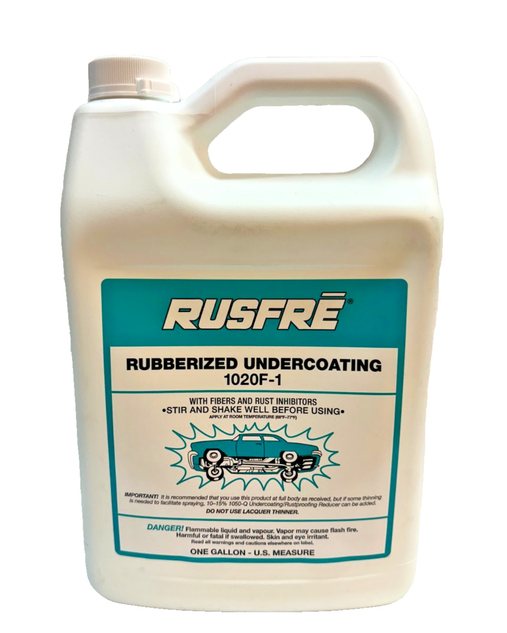New Rusfre 1020F-1 Car Undercoating, Black, 1 Gallon, Rubberized Rust Protection gallery