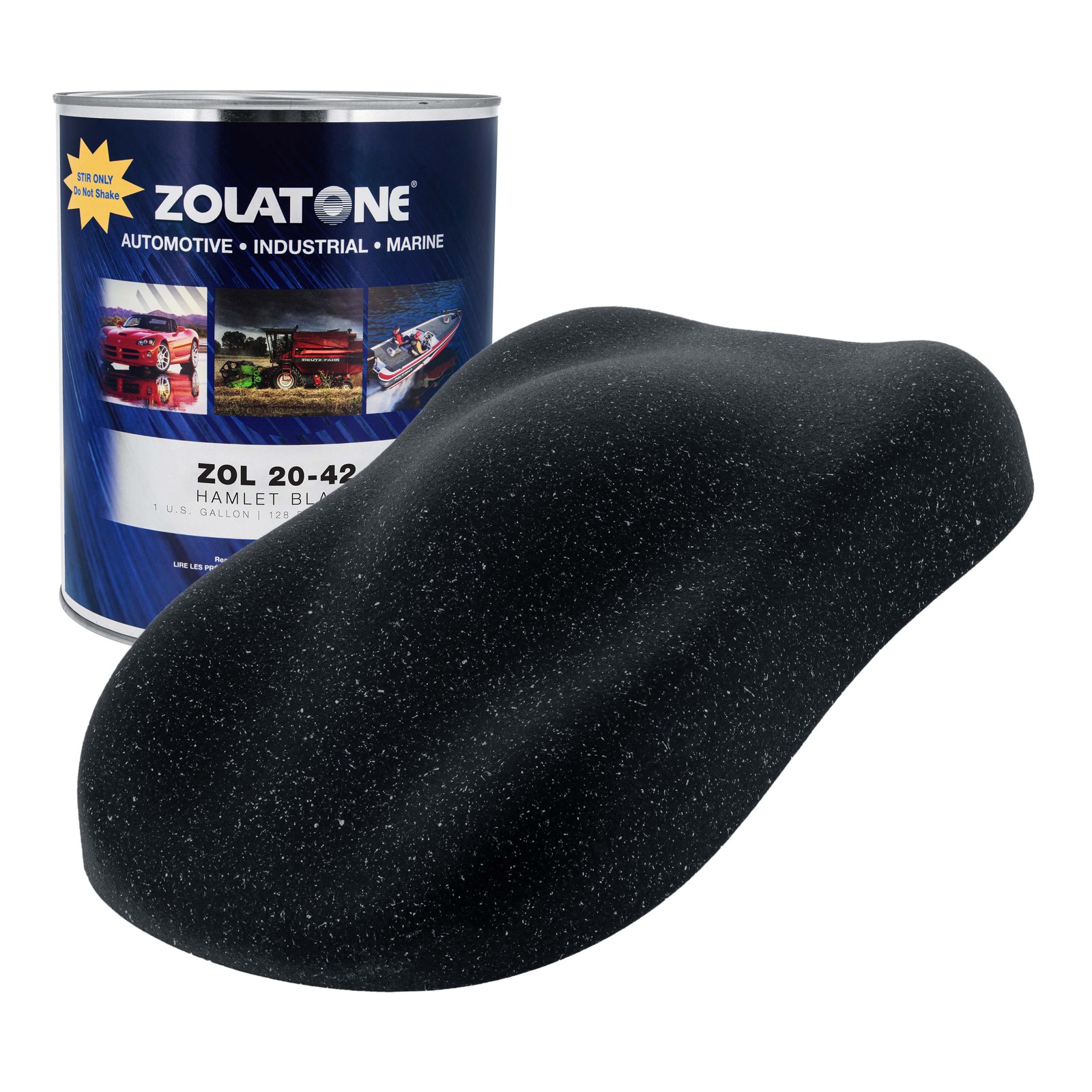 Z-Tone Hamlet Black, Zolatone Multi-Tone Splatter Finish Coating Paint - Gallon gallery