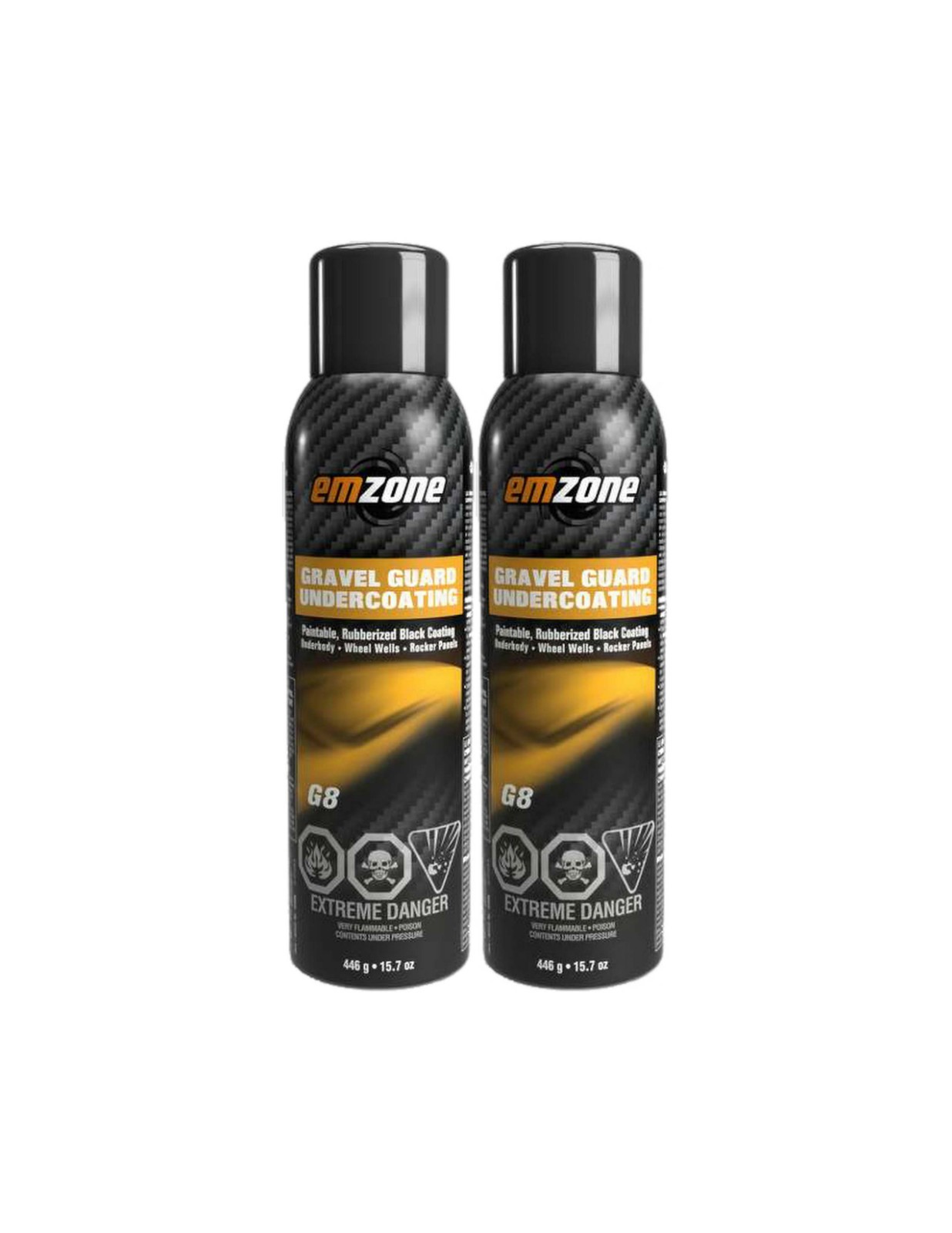 2 Cans EMZONE Rubberized Auto Undercarriage Undercoating Spray 45008 - 16oz gallery