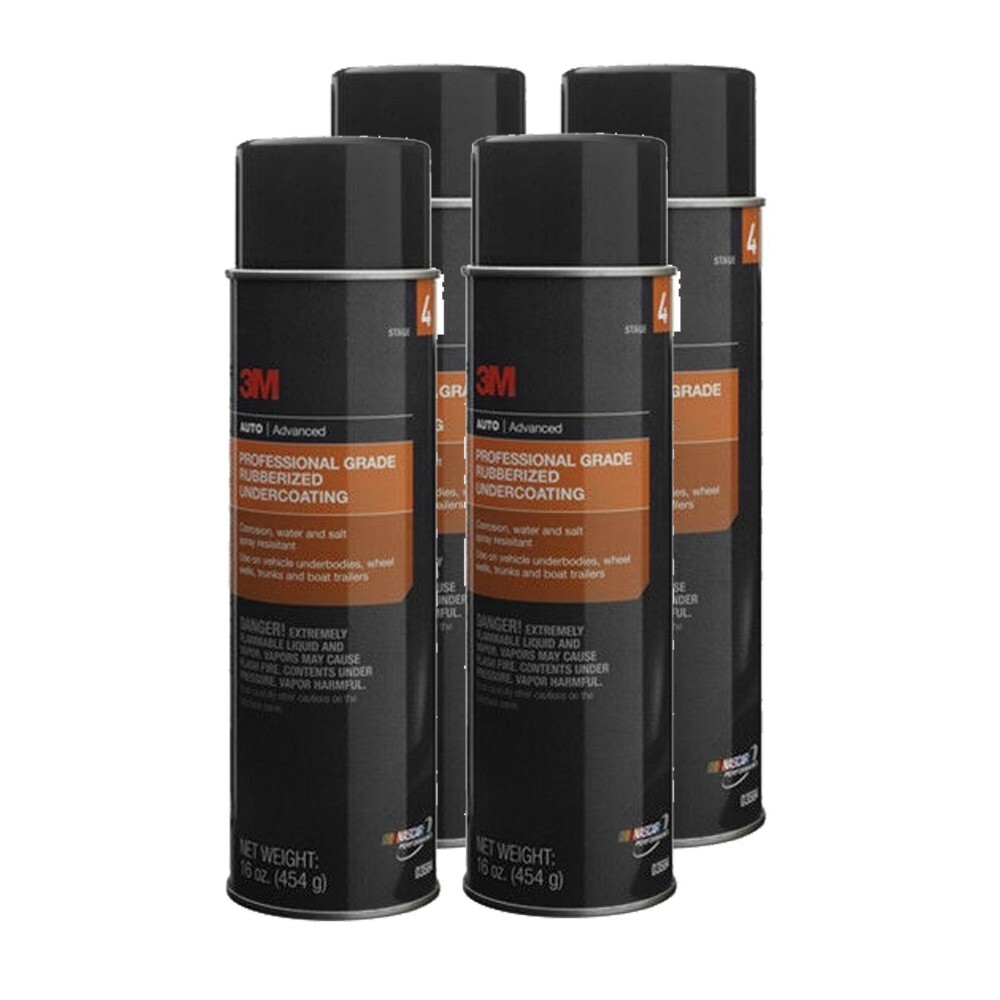 4 Pack - 16 Ounce 3M Professional Grade Rubberized Undercoating Spray 03584 gallery