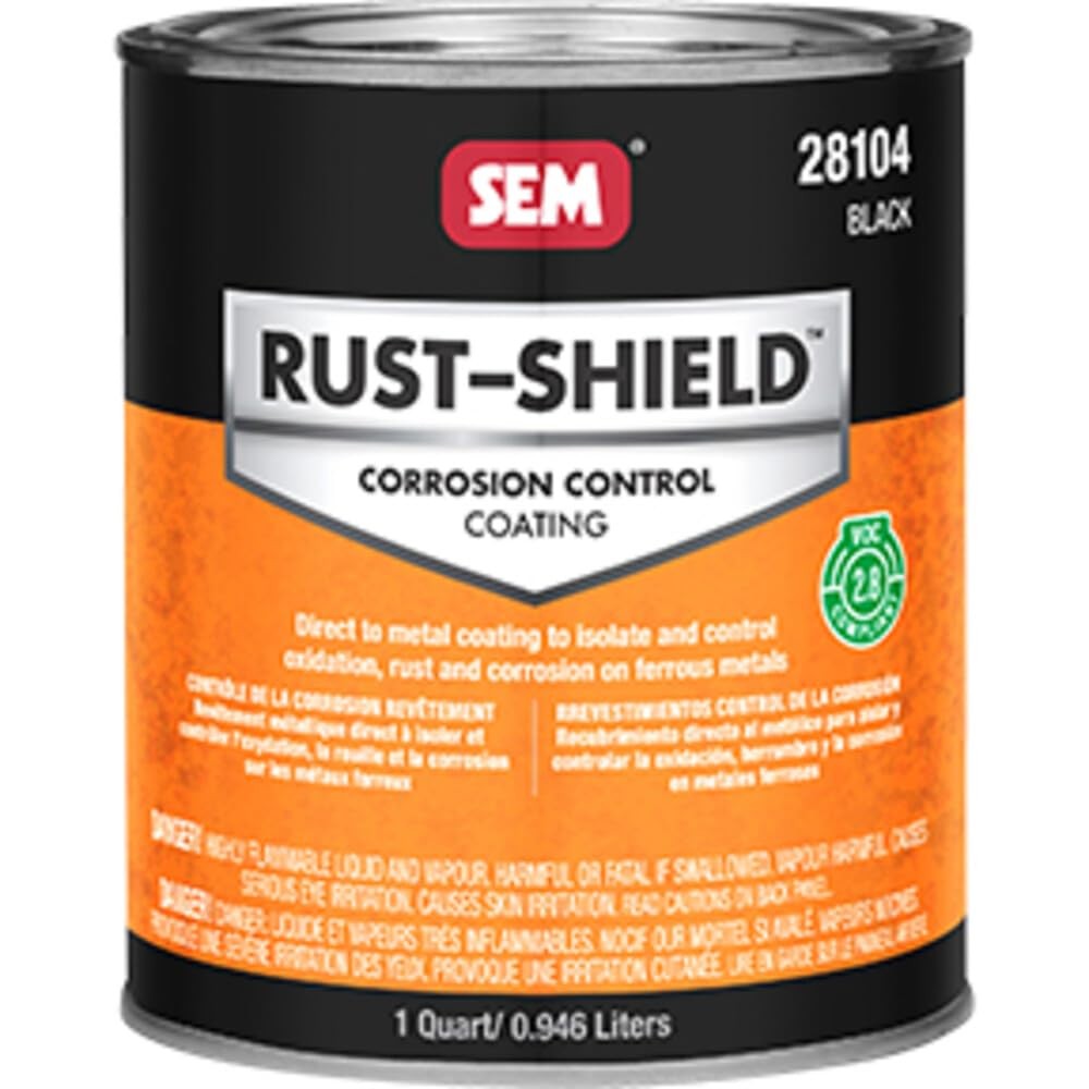 SEM 28104 2.8 VOC Rust Shield - 1 Quart 1 Count (Pack of 1), Black gallery