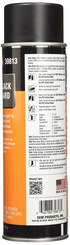 SEM 39813 Satin Black Chipguard - 14.82 14.8 Ounce (Pack of 1), gallery