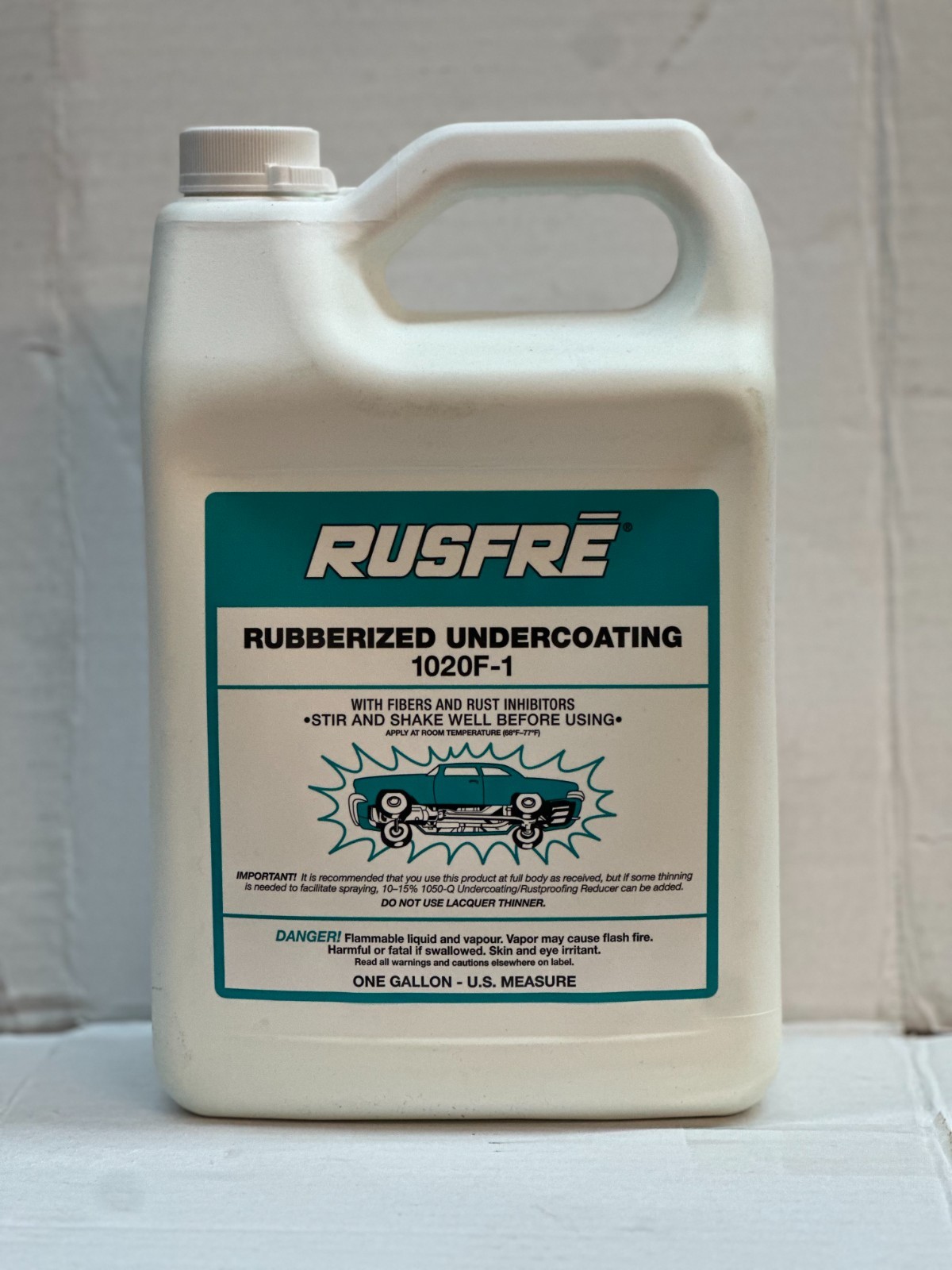 New Rusfre 1020F-1 Car Undercoating, Black, 1 Gallon, Rubberized Rust Protection gallery