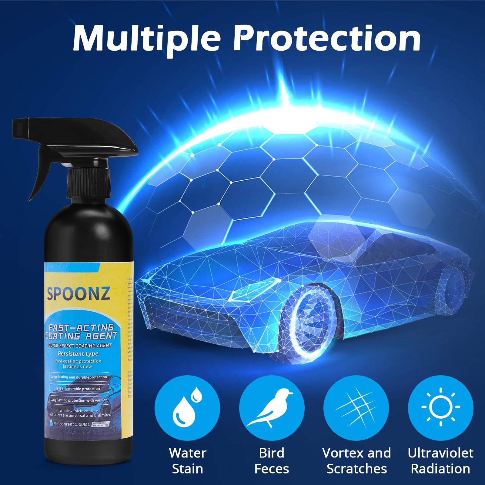 500ML Quick Effect Coating Agent For Car –Car 17 Ounce (Pack of 1), Black gallery