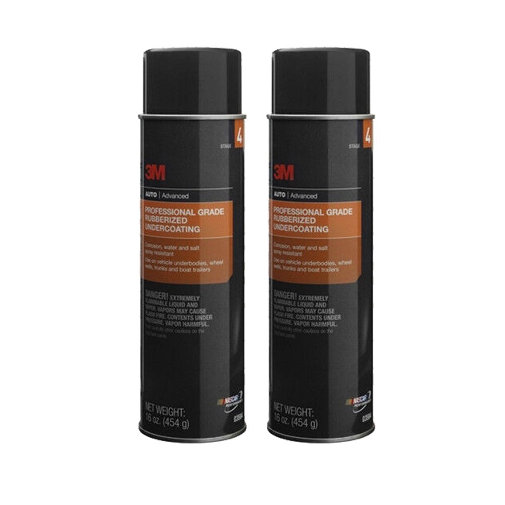 2 Pack - 16 Ounce 3M Professional Grade Rubberized Undercoating Spray 03584