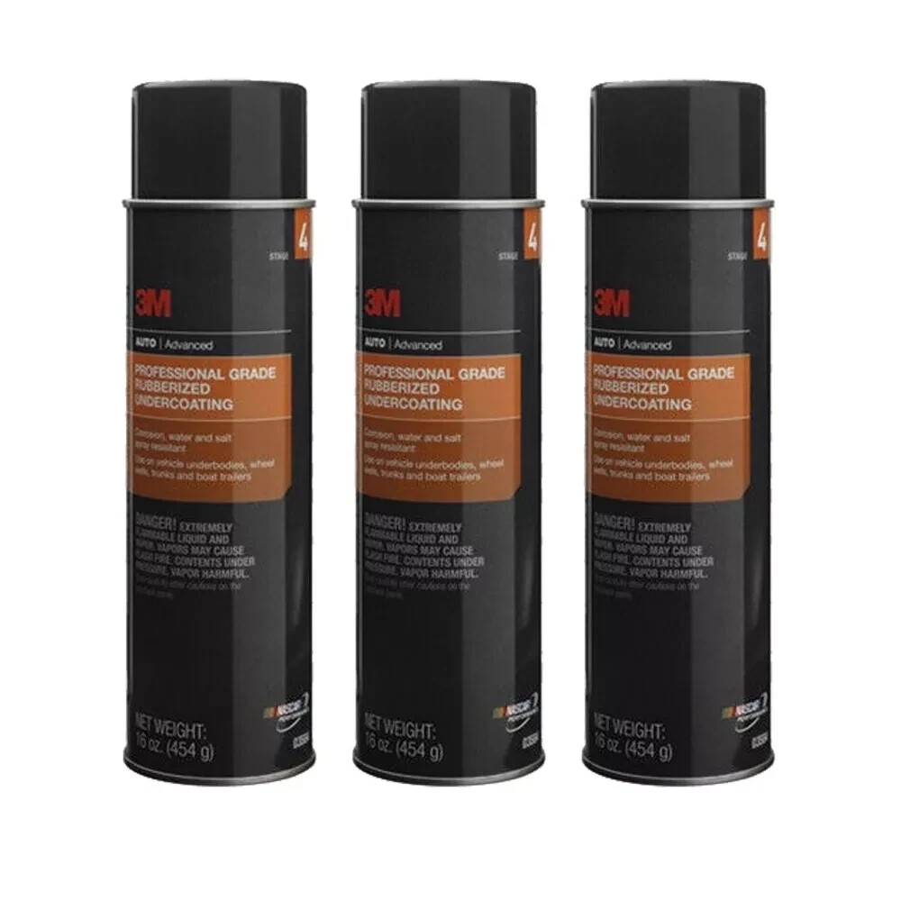 3 Pack - 3M 03584 Professional Grade Rubberized Undercoating Spray