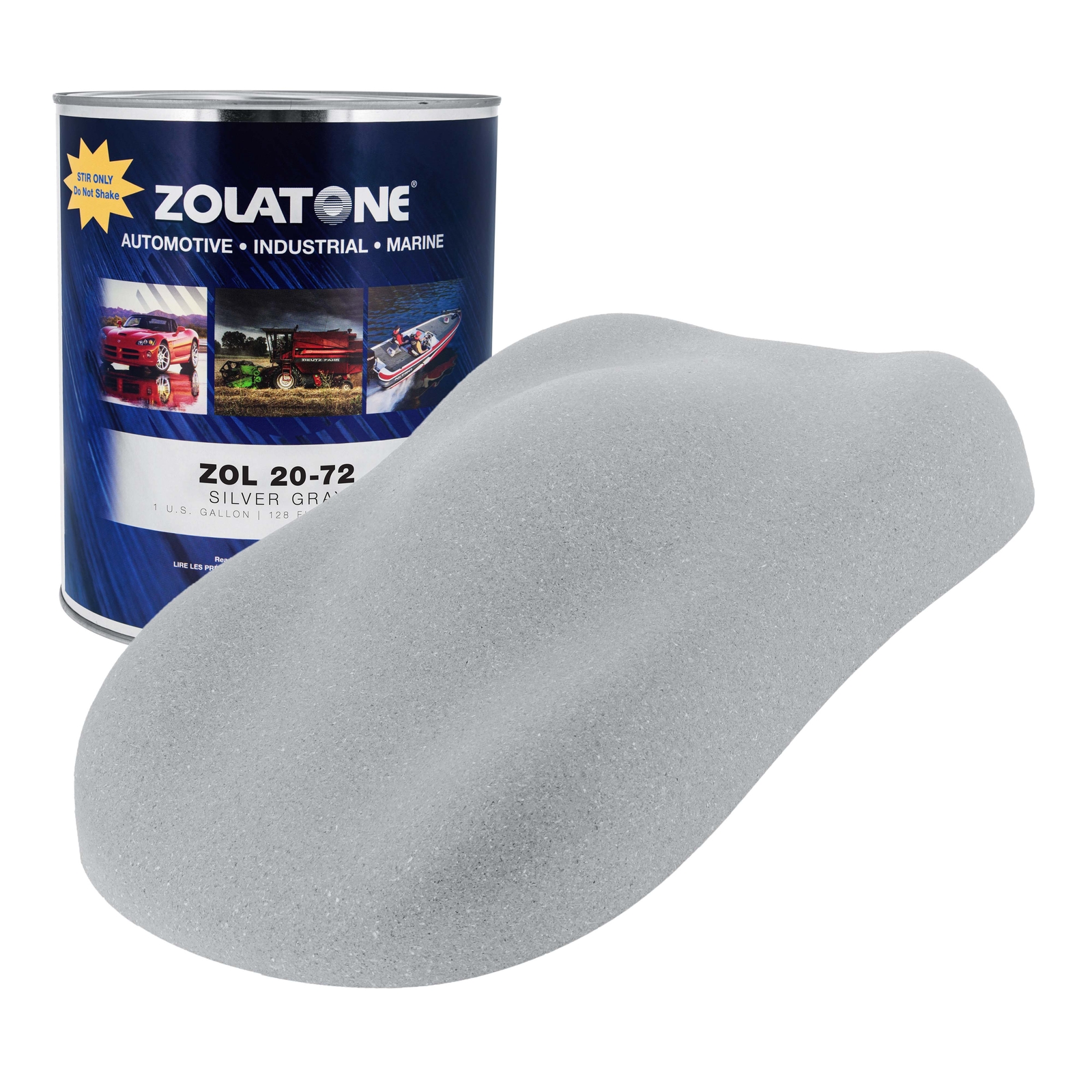 Z-Tone Silver Gray, Splatter Finish Coating Paint - Gallon gallery