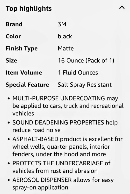 3m Premium Auto Professional Grade Rubbized Undercoating Spray gallery