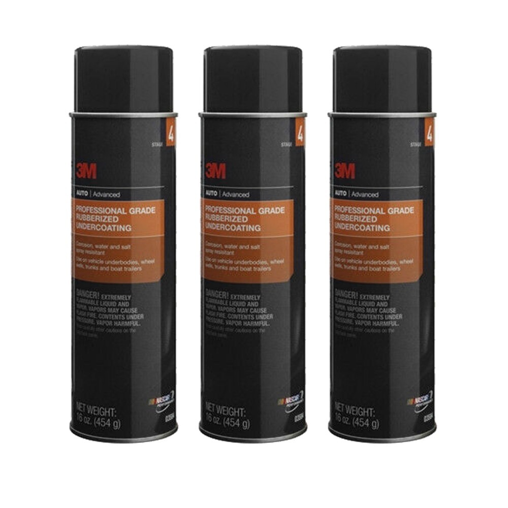 3 Pack - 16 Ounce 3M Professional Grade Rubberized Undercoating Spray 03584 gallery